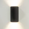Hot Straluma Wandlamp Hera afgerond zwart/matgoud 2xgu10