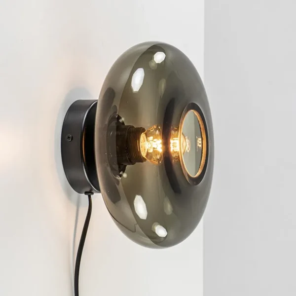 wandlamp_hoseki_zwart__sm_1.webp Cheap Straluma Wandlamp Hoseki zwart + smoke glas