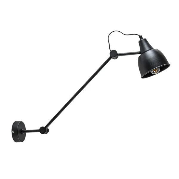 wandlamp_industrieel_vers_0.webp Sale Straluma Wandlamp industrieel verstelbare arm zwart
