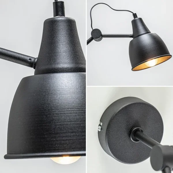 wandlamp_industrieel_vers_2.webp Sale Straluma Wandlamp industrieel verstelbare arm zwart