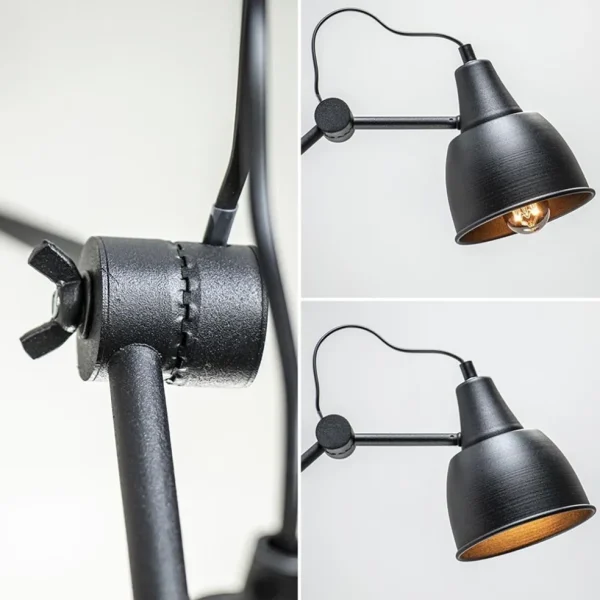 wandlamp_industrieel_vers_3.webp Sale Straluma Wandlamp industrieel verstelbare arm zwart