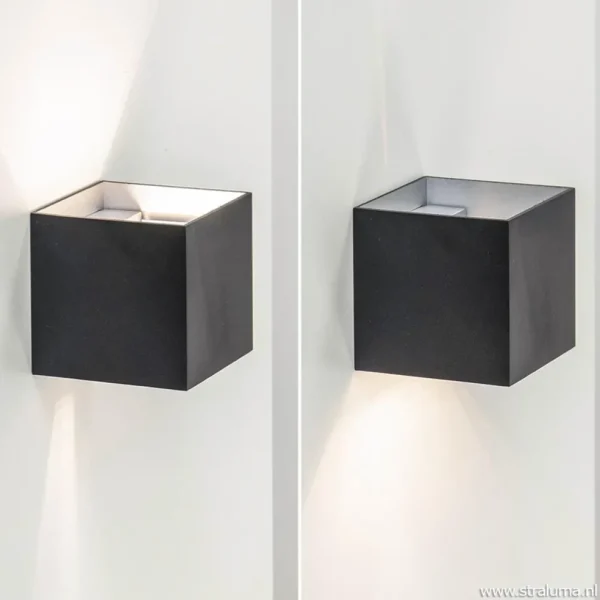 wandlamp_kubus_verst_zwar_2.webp Cheap Straluma Wandlamp kubus verst. zwart/grijs ex.g9