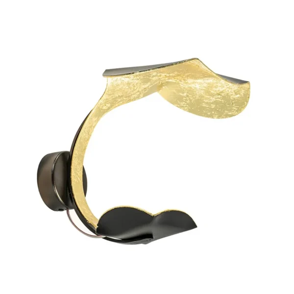 wandlamp_le_gigine_zwartg_1.webp Fashion Straluma Wandlamp Le Gigine zwart/goldleaf 2700k