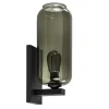 wandlamp_lett_zwart__smok_0.webp Online Straluma Wandlamp Lett zwart + smoke glas