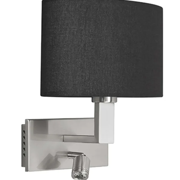 wandlamp_new_oval_kap_zwa_0.webp Discount Straluma Wandlamp New Oval kap zwart led