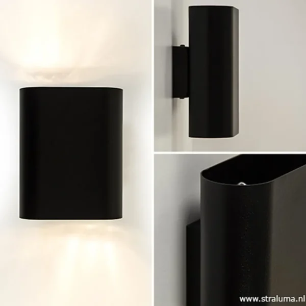 wandlamp_ovaal_zwart_xe_2.webp New Straluma Wandlamp ovaal zwart 2xe14