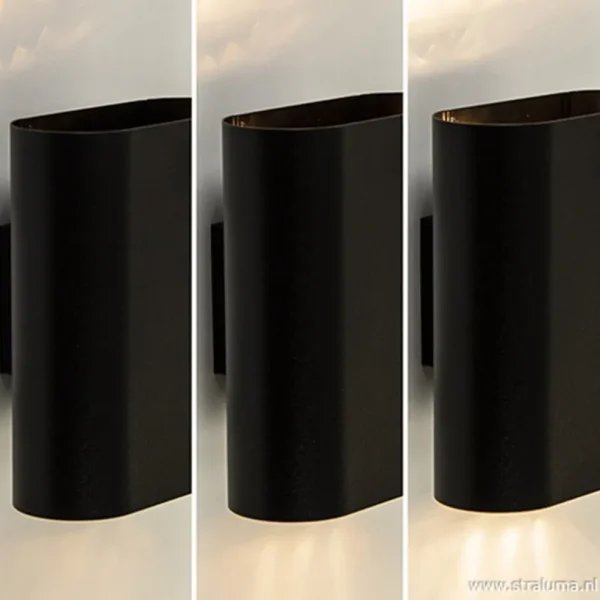 wandlamp_ovaal_zwart_xe_3.webp New Straluma Wandlamp ovaal zwart 2xe14