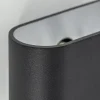 Online Straluma Wandlamp ovaal zwart/zilver g9