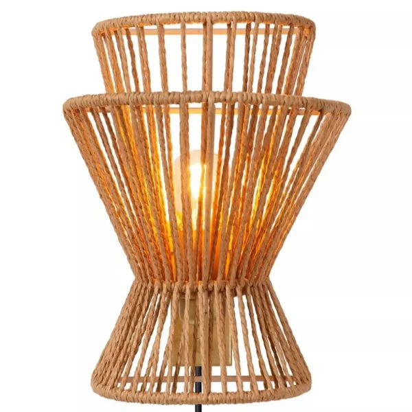 wandlamp_papier_naturel_m_2.webp Online Straluma Wandlamp papier naturel met mat goud