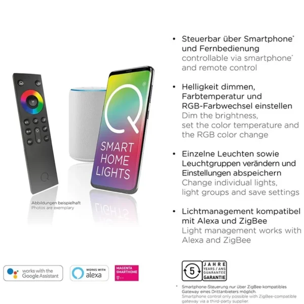 wandlamp_qmia_smart_antra_3.webp Cheap Straluma Wandlamp Q-Mia smart antraciet rgbw