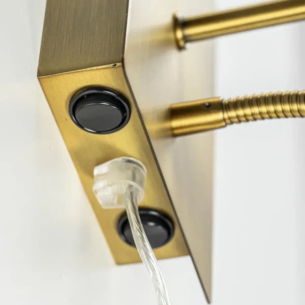 wandlamp_regina_antiek_br_2.webp Clearance Straluma Wandlamp Regina antiek brons met leesarm exclusief kap