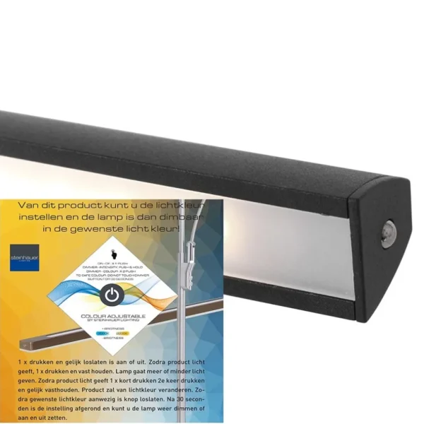 Discount Straluma Wandlamp schilderij zwart inclusief dimbaar LED