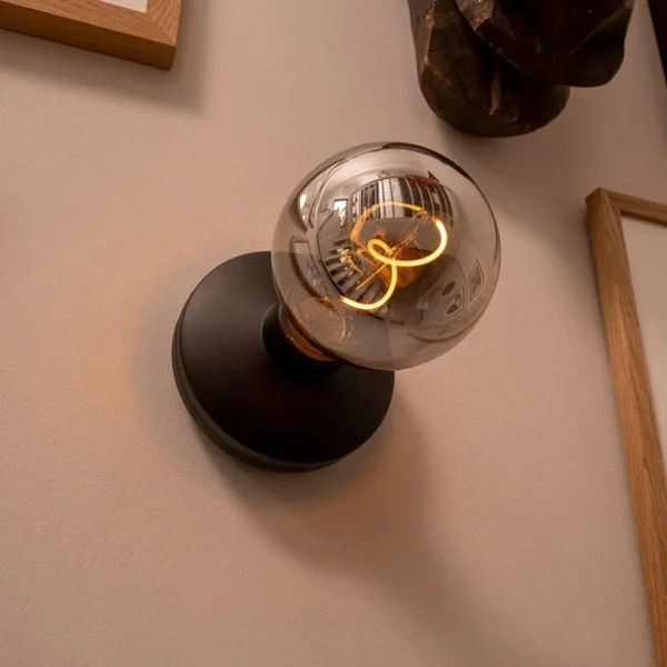 wandlamp_zwart_met_smoke__3.webp Best Straluma Wandlamp zwart met smoke dimbaar/oplaadbaar