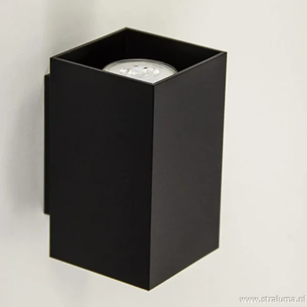 New Straluma Wandlamp zwart rechthoek up+down gu10