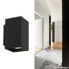 New Straluma Wandlamp zwart rechthoek up+down gu10