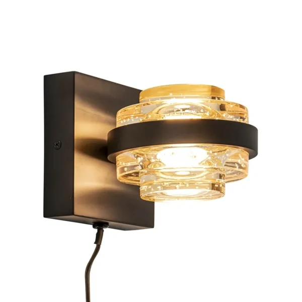 wandlamp_zwartamber_1.webp Hot Straluma Wandlamp zwart/amber