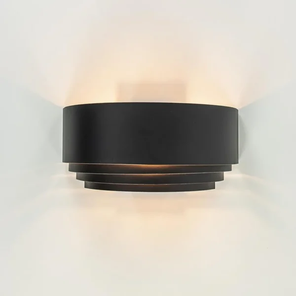 Shop Straluma Wandlamp zwart/goud up+down langwerpig