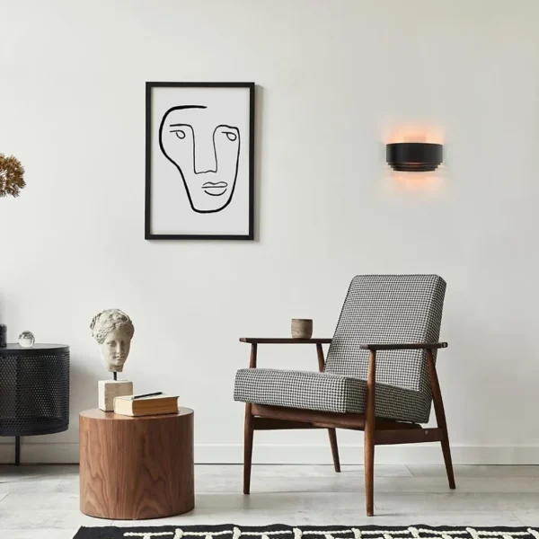 Shop Straluma Wandlamp zwart/goud up+down langwerpig