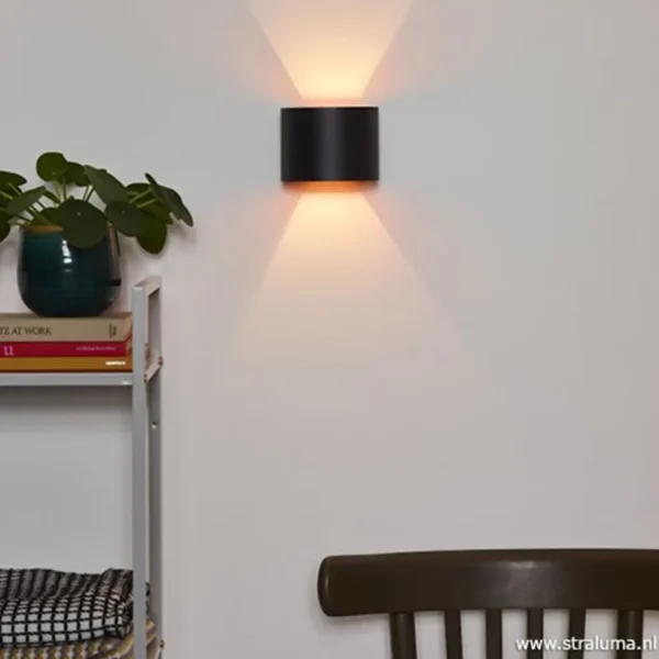 Flash Sale Straluma Wandlamp zwart/goud Xio up+down rond