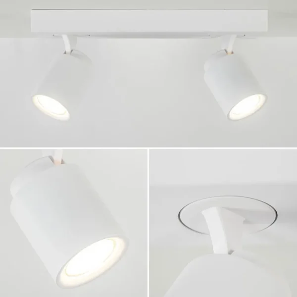 Shop Straluma Witte 2-lichts opbouwspot GU10 verstelbaar