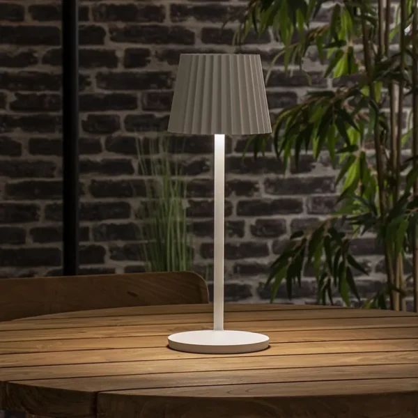 Fashion Straluma Witte tafellamp oplaadbaar inclusief dimbaar LED IP54