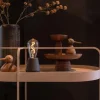 zwart_houten_tafellamp_op_2.webp Sale Straluma Zwart houten tafellamp oplaadbaar met helder glas