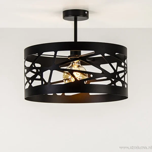 zwart_metalen_plafondlamp_1.webp Cheap Straluma Zwart metalen plafondlamp Scandinavisch