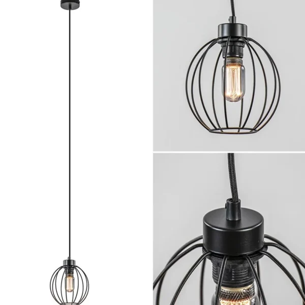 zwarte_draad_hanglamp_bol_1.webp Store Straluma Zwarte draad hanglamp bol klein