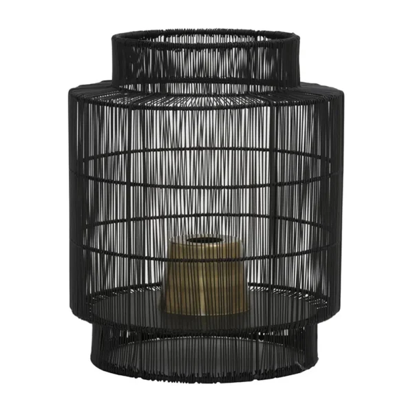 zwarte_draad_tafellamp_me_0.webp Discount Straluma Zwarte draad tafellamp met brons