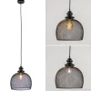 zwarte_hanglamp_karla_met_2.webp Online Straluma Zwarte hanglamp Karla met gaas