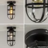 zwarte_kooi_plafondlamp_m_3.webp Discount Straluma Zwarte Kooi- plafondlamp met glas