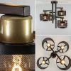 zwarte_lichts_plafondlamp_2.webp Online Straluma Zwarte 4-lichts plafondlamp met ronde kappen