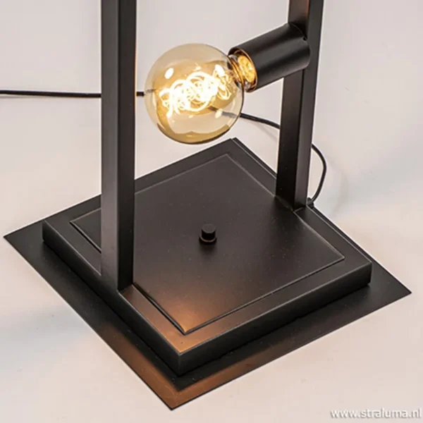 Flash Sale Straluma Zwarte metalen vloerlamp open frame