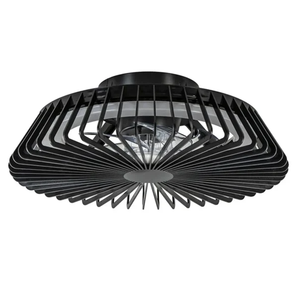 zwarte_plafondventilator__0.webp New Straluma Zwarte plafondventilator mini met dimbaar LED