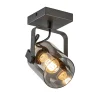 zwarte_plafondwandlamp_me_1.webp Cheap Straluma Zwarte plafond/wandlamp met titanium glas