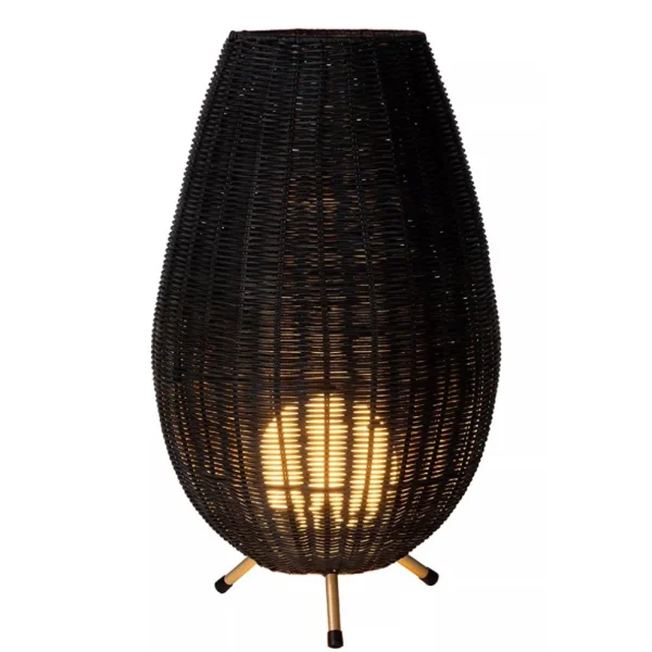 zwarte_rotan_tafellamp_me_1.webp Best Sale Straluma Zwarte rotan tafellamp met gouden driepoot