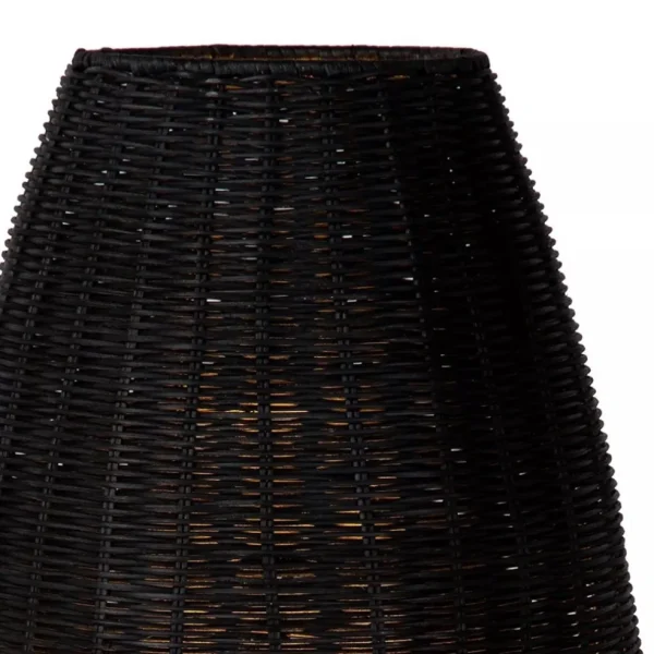 zwarte_rotan_tafellamp_me_3.webp Best Sale Straluma Zwarte rotan tafellamp met gouden driepoot