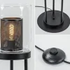 New Straluma Zwarte vloerlamp met cilinder kap helder glas