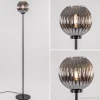 zwarte_vloerlamp_met_smok_1.webp Fashion Straluma Zwarte vloerlamp met smoke glazen kap