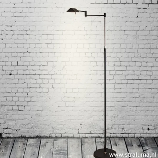 Fashion Straluma Zwarte vloerlamp-leeslamp LED dimbaar
