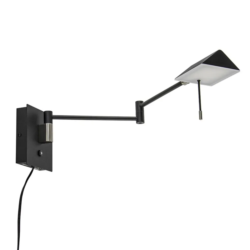 zwarte_wandlamp_inclusief_0.webp Hot Straluma Zwarte wandlamp inclusief dimbaar LED en verstelbare arm