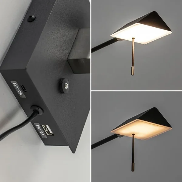 zwarte_wandlamp_inclusief_3.webp Hot Straluma Zwarte wandlamp inclusief dimbaar LED en verstelbare arm