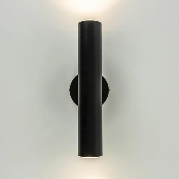 Shop Straluma Zwarte wandlamp up+down cilinder GU10
